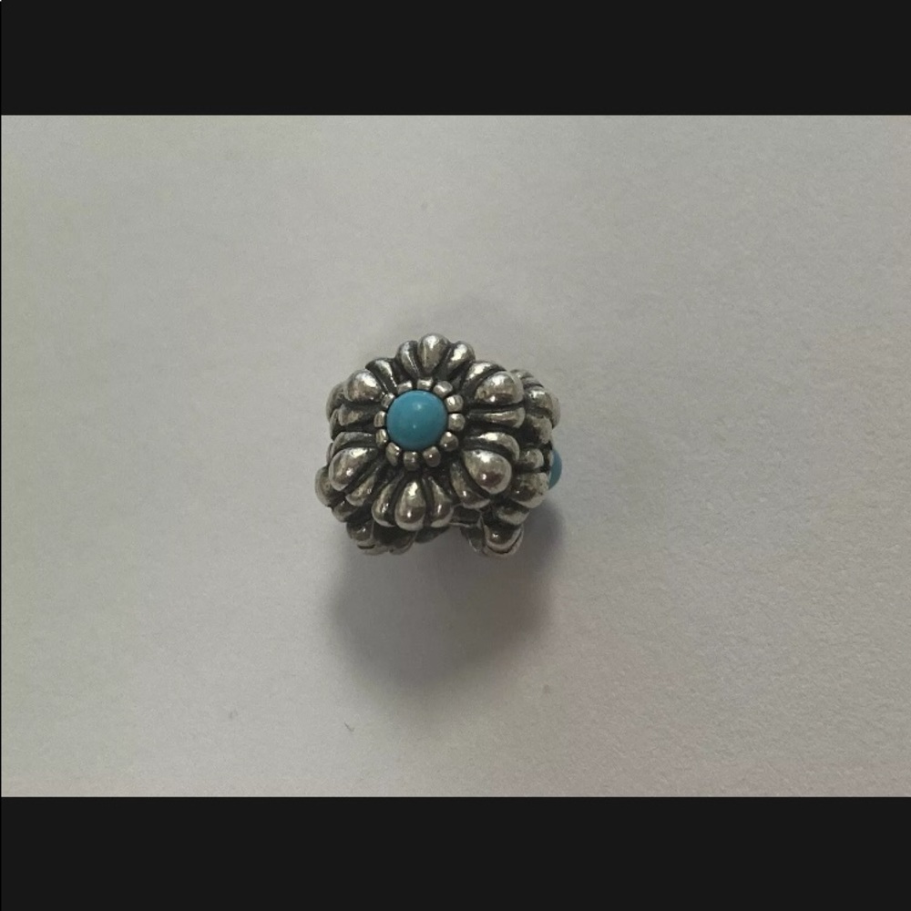 Authentic PANDORA SS Turquoise Charm DECEMBER